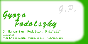 gyozo podolszky business card